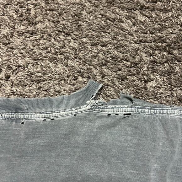 Vintage Thrashed Shirt Jupiter Florida Garment Dyed Distressed Tee 90s Cotton XL - Picture 8 of 10